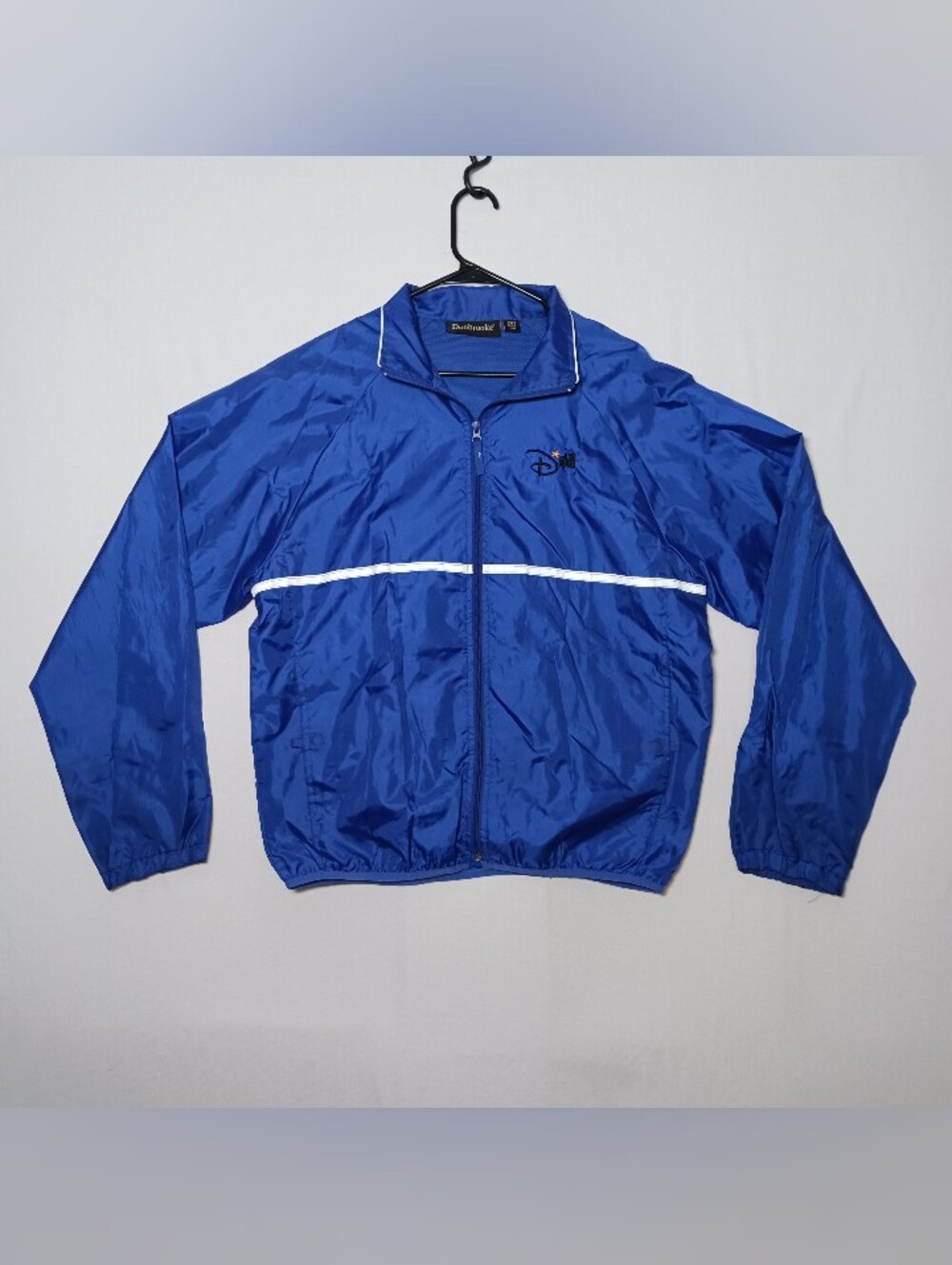 Vintage Walt Disney World Mens Winbreaker Medium Royal Blue Dunbrooke Full Zip